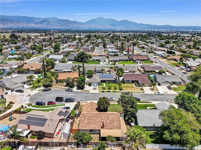 1264 N Mulberry Ave, Rialto, CA 92376 - aerial perspective of suburban area with a mountainous background