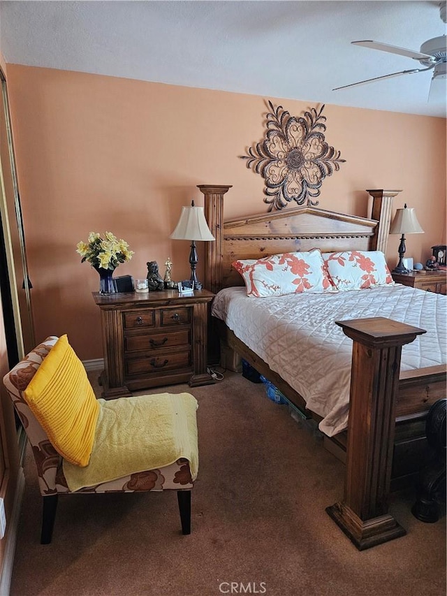 2620 2nd Ave Unit 5B, San Diego, CA 92103 - bedroom featuring carpet and ceiling fan