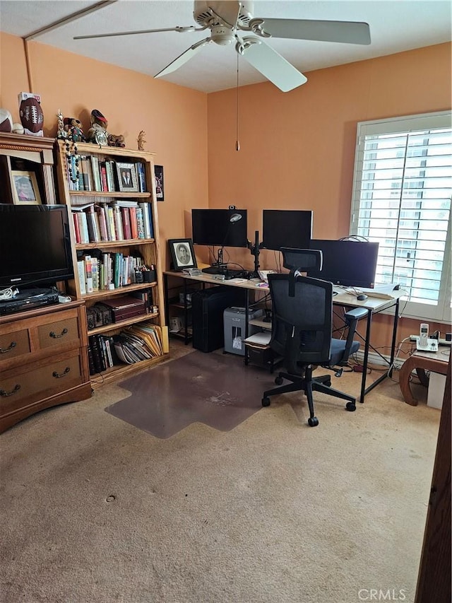 2620 2nd Ave Unit 5B, San Diego, CA 92103 - carpeted office space featuring ceiling fan