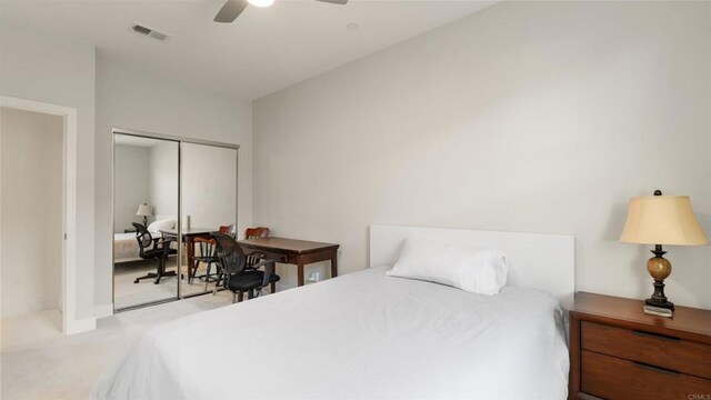 2510 Aperture Cir, San Diego, CA 92108 - carpeted bedroom featuring a closet and ceiling fan