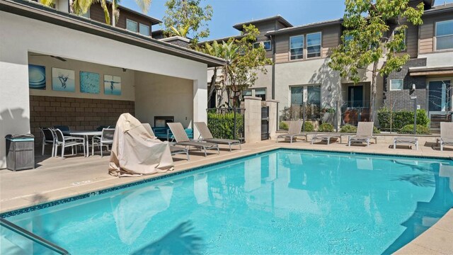 2510 Aperture Cir, San Diego, CA 92108 - community pool with a patio and outdoor dining space