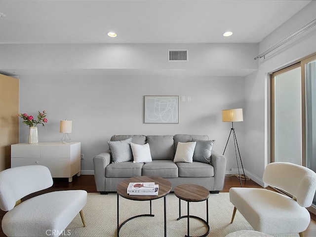 5016 Bakman Ave Unit 304, North Hollywood, CA 91601 - living room featuring wood finished floors, baseboards, and recessed lighting