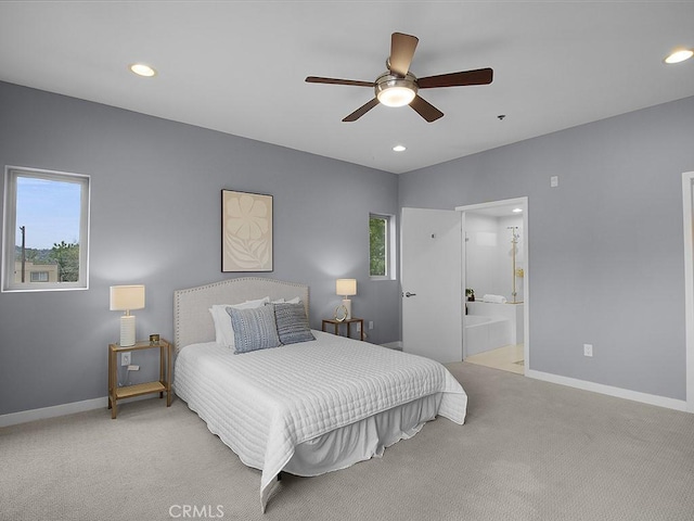 5016 Bakman Ave Unit 304, North Hollywood, CA 91601 - bedroom featuring recessed lighting, carpet, multiple windows, and baseboards