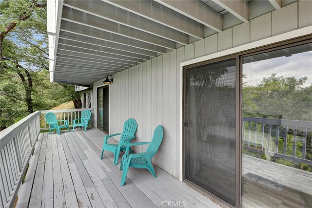 30396 Live Oak Dr, Running Springs, CA 92382 - view of wooden deck