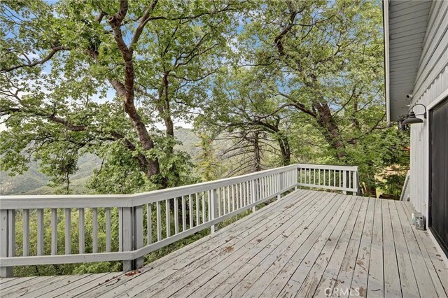 30396 Live Oak Dr, Running Springs, CA 92382 - view of wooden terrace