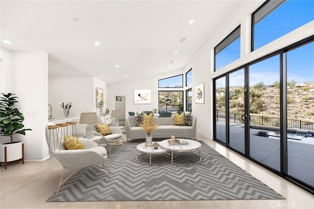 6218 Farrelo Rd, Yucca Valley, CA 92284 - living room featuring recessed lighting and baseboards