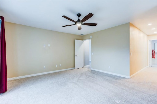 1320 Shadow Cir, Upland, CA 91784 - empty room with carpet, baseboards, a ceiling fan, and recessed lighting