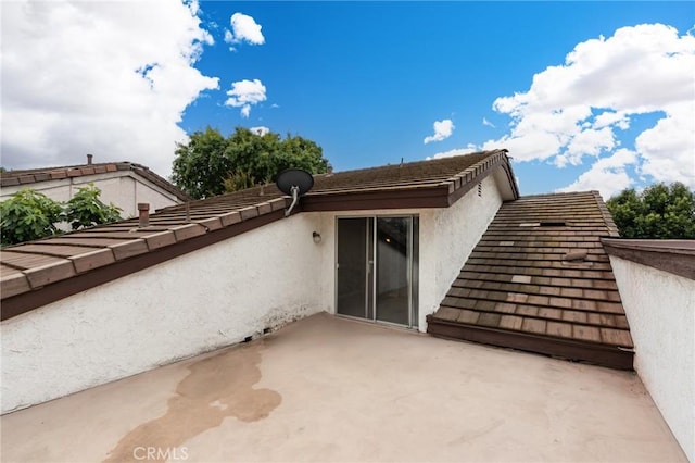 1320 Shadow Cir, Upland, CA 91784 - back of property with a patio area and stucco siding