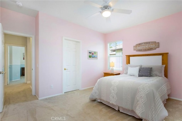 15 Beacon, Ladera Ranch, CA 92694 - bedroom with carpet flooring, baseboards, and ceiling fan