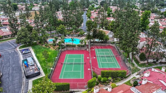 9793 Louise Way, Rancho Cucamonga, CA 91730 - aerial view of residential area with a pool area