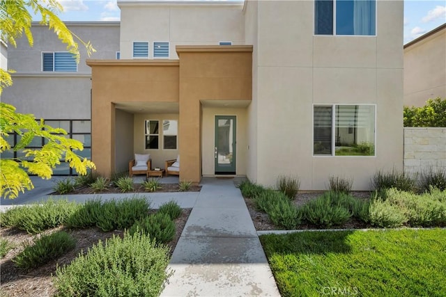 27010 Declaration Rd, Valencia, CA 91381 - view of front of house with stucco siding