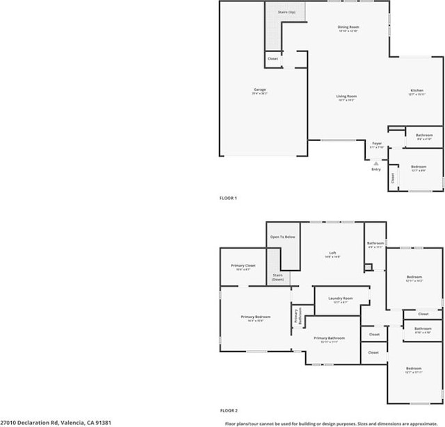 27010 Declaration Rd, Valencia, CA 91381 - floor plan / room layout