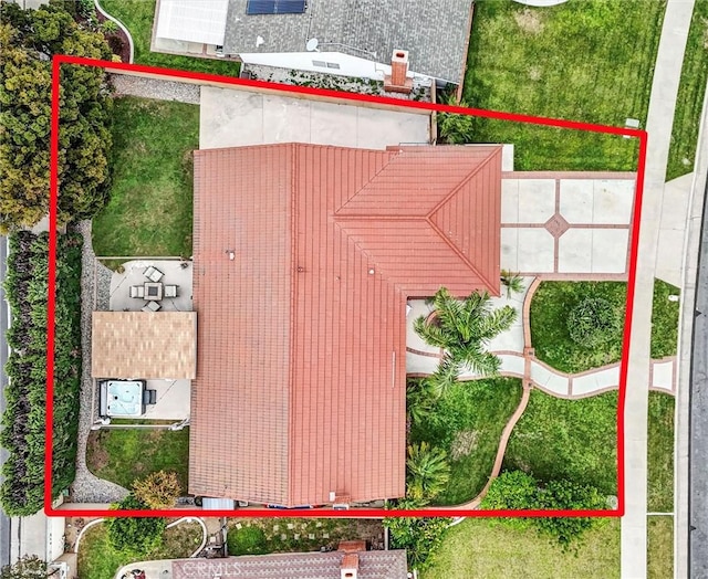 737 Cobb Ave, Placentia, CA 92870 - aerial view of property and surrounding area with property parcel outlined
