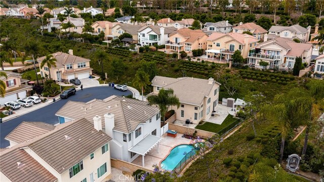 16209 Eagleridge Ct, La Mirada, CA 90638 - aerial perspective of suburban area featuring a pool