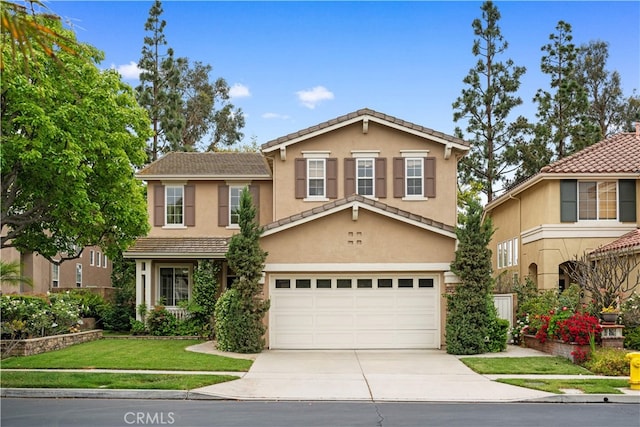 26 Middleton, Irvine, CA 92620 - traditional home featuring concrete driveway, an attached garage, a front yard, and stucco siding