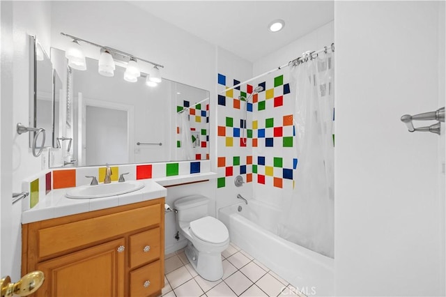 26 Middleton, Irvine, CA 92620 - full bath with toilet, tile patterned floors, vanity, and shower / tub combo