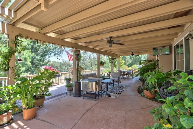 42926 Joshua Tree Ct, Murrieta, CA 92562 - view of patio / terrace featuring outdoor dining space, a ceiling fan, and outdoor lounge area
