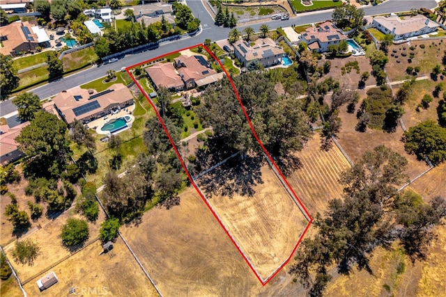 42926 Joshua Tree Ct, Murrieta, CA 92562 - aerial perspective of suburban area with property parcel outlined
