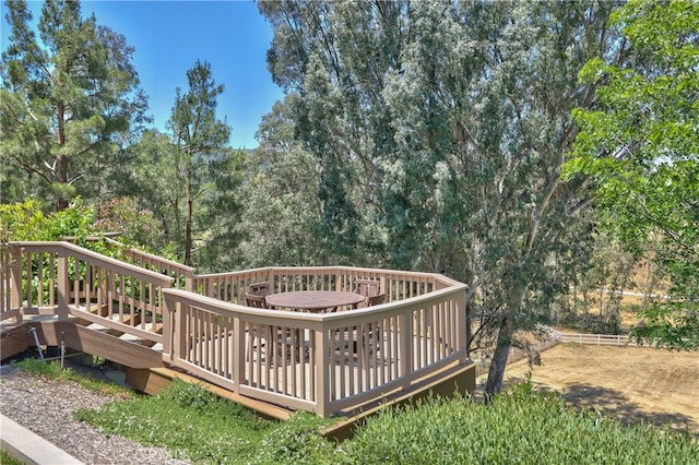 42926 Joshua Tree Ct, Murrieta, CA 92562 - wooden deck featuring view of scattered trees