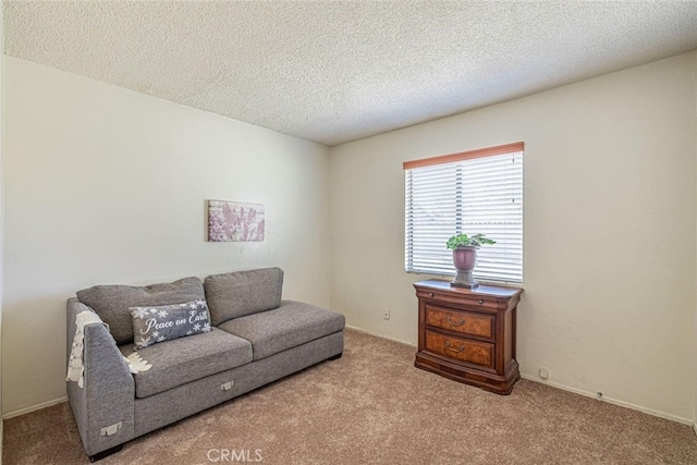 45409 Rodin Ave, Lancaster, CA 93535 - carpeted living area featuring a textured ceiling