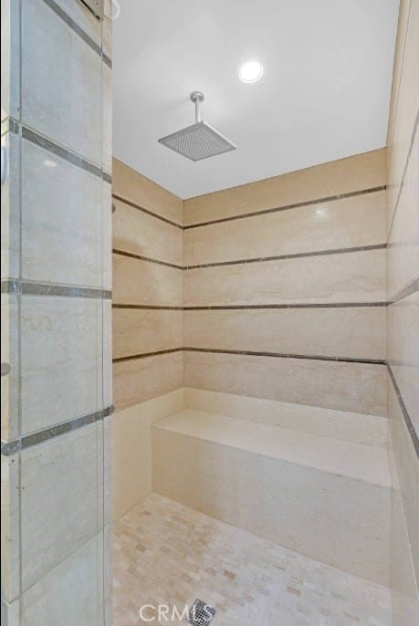155 Cordova St Unit 203, Pasadena, CA 91105 - bathroom featuring a shower stall and recessed lighting