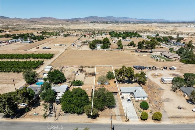 35921 80th St E, Littlerock, CA 93543 - view of rural area featuring a mountainous background, property parcel outlined, and a desert landscape