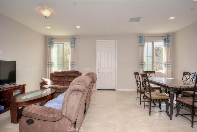 3212 Willow Creek Rd, West Covina, CA 91791 - living room featuring recessed lighting and baseboards