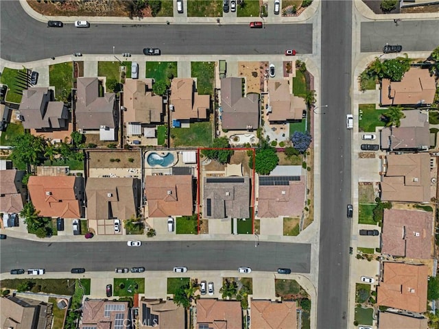 27051 Featherhill Dr, Corona, CA 92883 - aerial view of property and surrounding area featuring nearby suburban area and property boundaries highlighted