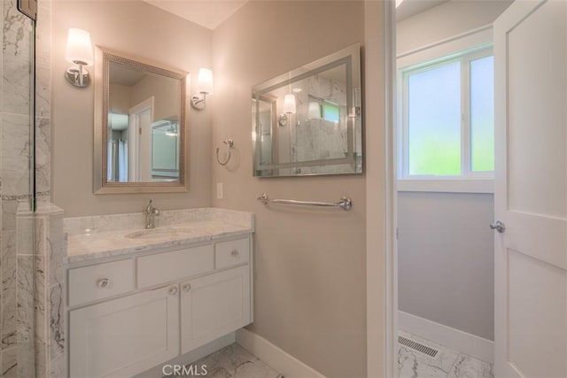 1160 Kentfield Rd, Chico, CA 95926 - bathroom with marble finish floors and vanity