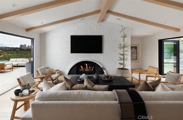 1936 Galaxy Dr, Newport Beach, CA 92660 - living area featuring a large fireplace