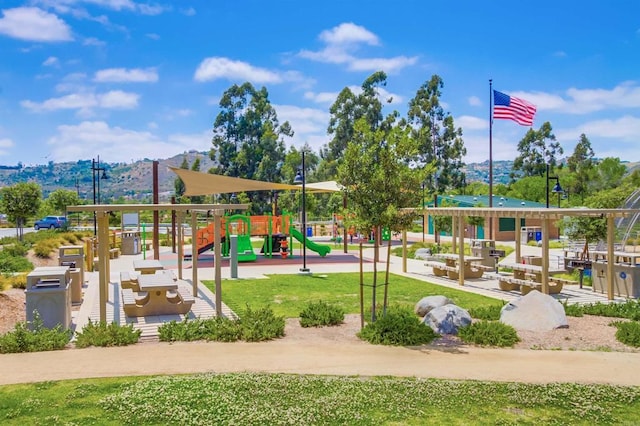 35140 Bergamot, Fallbrook, CA 92028 - view of home's community with a mountain view and a lawn