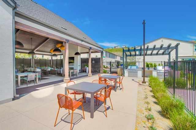 35140 Bergamot, Fallbrook, CA 92028 - view of patio with an outdoor kitchen and outdoor dining area