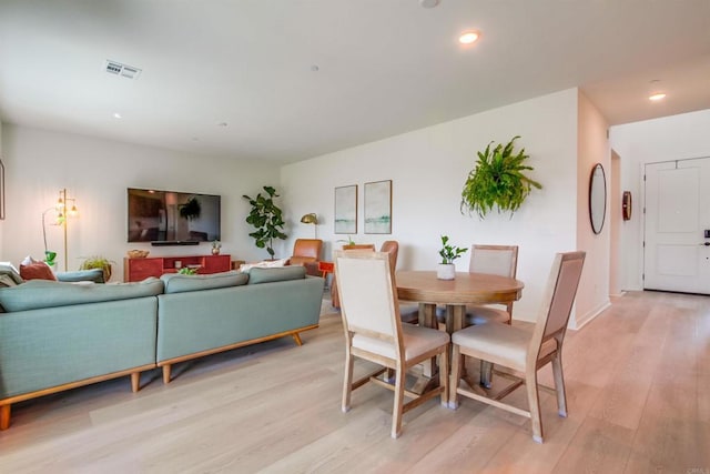 35140 Bergamot, Fallbrook, CA 92028 - dining space featuring light wood-type flooring and recessed lighting
