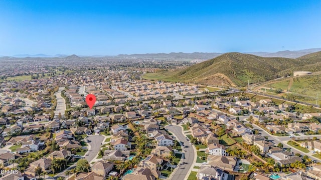 29039 Shorecliff Cir, Menifee, CA 92585 - aerial view of property's location with a mountainous background and nearby suburban area