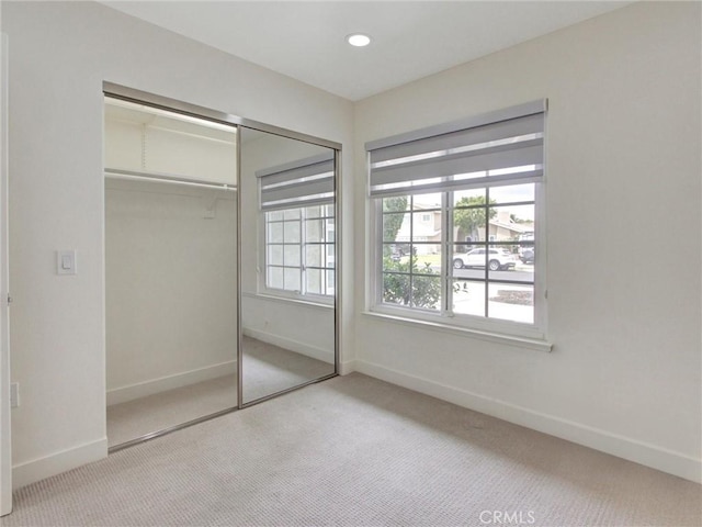 436 Cheyenne Pl, Placentia, CA 92870 - unfurnished bedroom featuring carpet flooring, baseboards, a closet, and recessed lighting