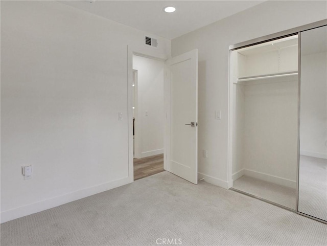 436 Cheyenne Pl, Placentia, CA 92870 - unfurnished bedroom featuring a closet, carpet floors, baseboards, and recessed lighting