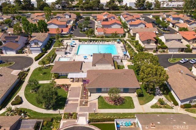 6898 Breton Way, Cypress, CA 90630 - aerial perspective of suburban area with a pool