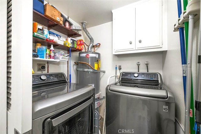 6898 Breton Way, Cypress, CA 90630 - laundry room with independent washer and dryer, strapped water heater, and cabinet space