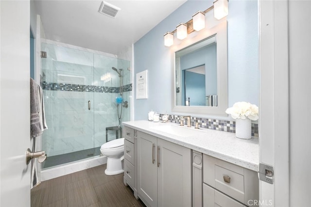 6898 Breton Way, Cypress, CA 90630 - full bath featuring vanity, a shower stall, and backsplash