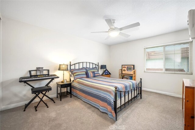 6898 Breton Way, Cypress, CA 90630 - bedroom with carpet flooring, baseboards, and a ceiling fan