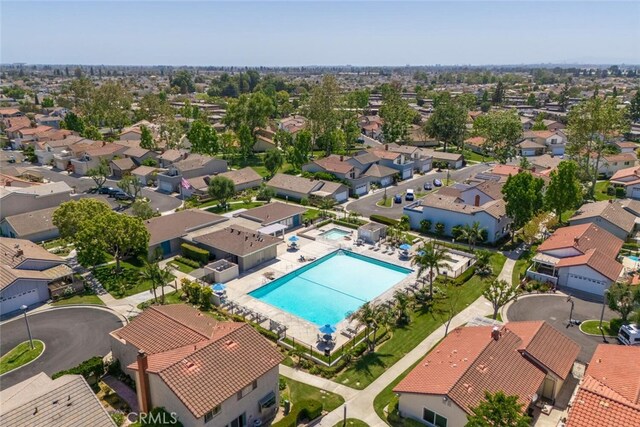 6898 Breton Way, Cypress, CA 90630 - aerial view of residential area with a pool