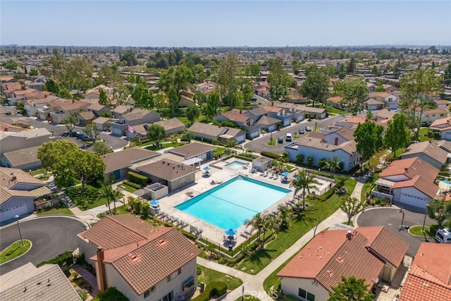 6898 Breton Way, Cypress, CA 90630 - aerial view of residential area featuring a pool area