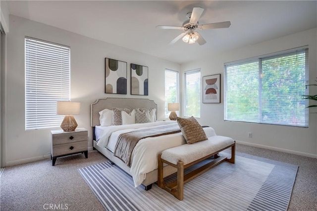 30 Oakhurst Rd, Irvine, CA 92620 - bedroom featuring light carpet, baseboards, and a ceiling fan
