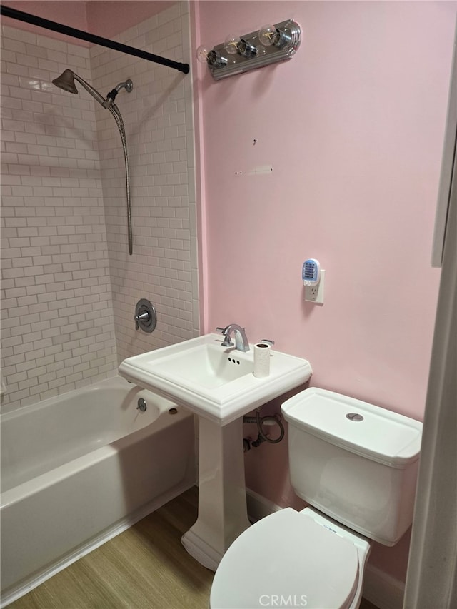 18334 Glenburn Ave, Torrance, CA 90504 - full bathroom featuring shower / bathtub combination and wood finished floors