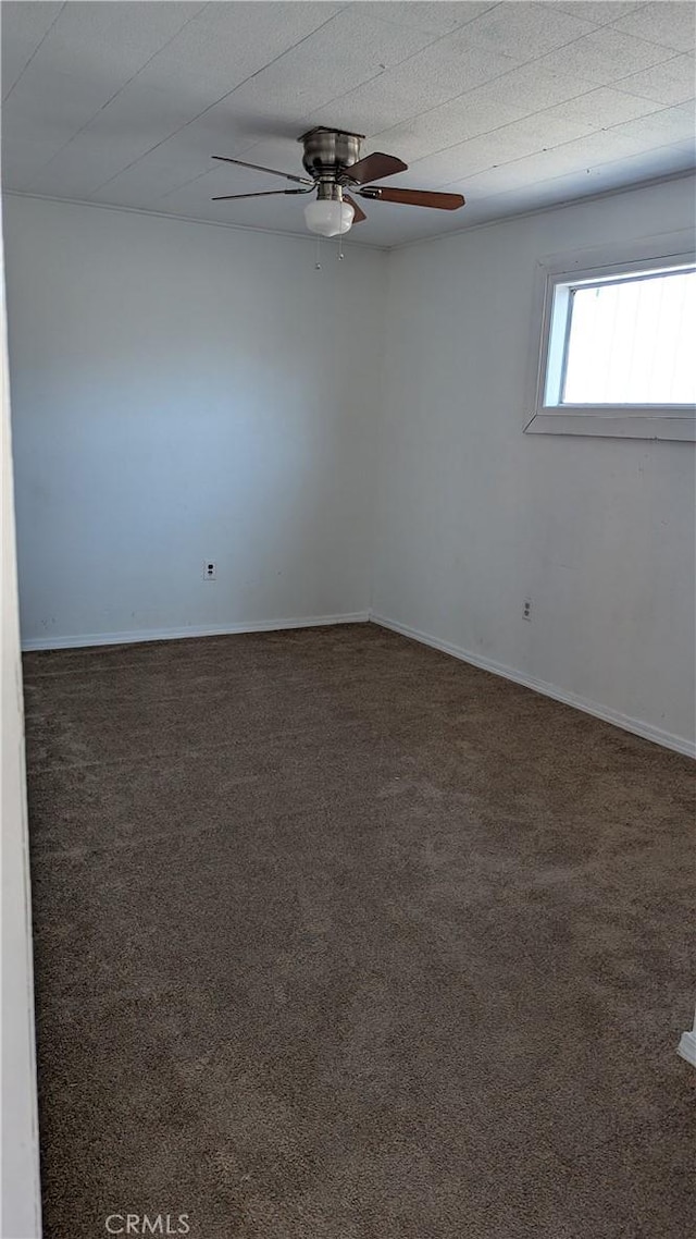 6445 Pony Rd, Johnson Valley, CA 92285 - carpeted empty room featuring ceiling fan and baseboards