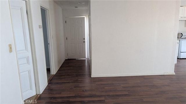 6445 Pony Rd, Johnson Valley, CA 92285 - corridor featuring dark wood-type flooring and baseboards