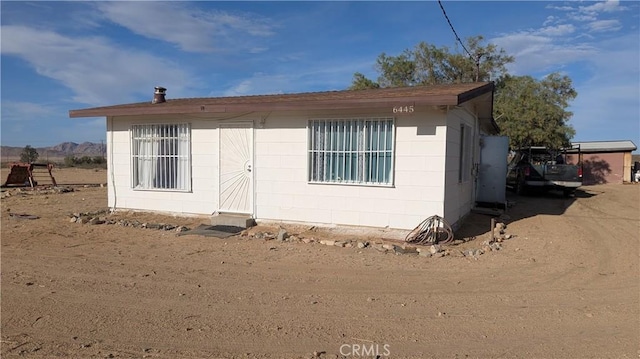 6445 Pony Rd, Johnson Valley, CA 92285 - view of front of property featuring concrete block siding