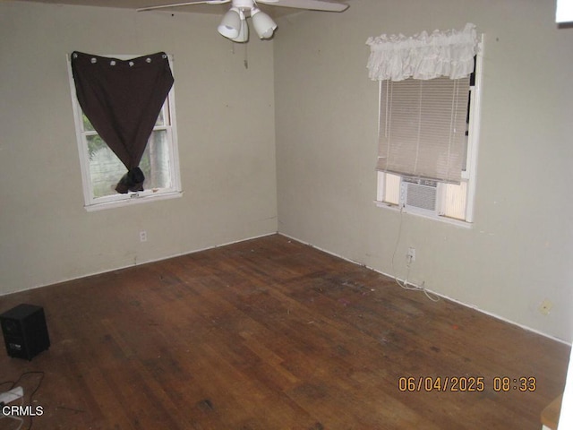 542 1st St, Fillmore, CA 93015 - spare room with wood finished floors, ceiling fan, and cooling unit
