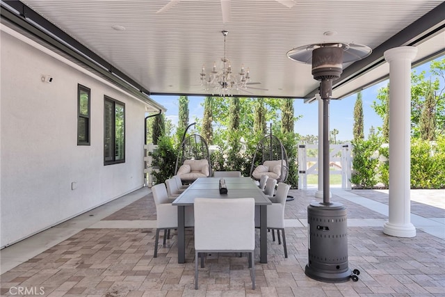 30195 Corte Coelho, Temecula, CA 92591 - view of patio / terrace featuring outdoor dining area and a ceiling fan