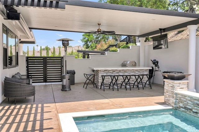 30195 Corte Coelho, Temecula, CA 92591 - view of patio featuring ceiling fan